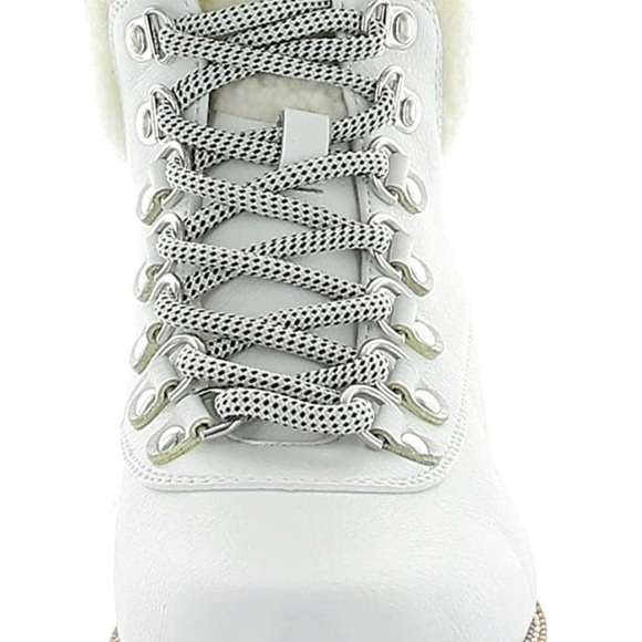 White Mountain Shoes, Cozy Bootie, Lace up hiker boot, Size 8.5, White - Picture 7 of 16